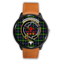Load image into Gallery viewer, Farquharson Modern Clans ,Pink Leather watch, leather steel watch, tartan watch, tartan watches, clan watch, scotland watch, merry christmas, cyber Monday, halloween, black Friday