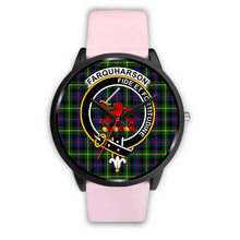 Load image into Gallery viewer, Farquharson Modern Clans ,Silver Metal Link watch, leather steel watch, tartan watch, tartan watches, clan watch, scotland watch, merry christmas, cyber Monday, halloween, black Friday