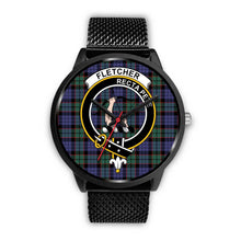 Load image into Gallery viewer, Fletcher Modern Clans ,Silver Metal Link watch, leather steel watch, tartan watch, tartan watches, clan watch, scotland watch, merry christmas, cyber Monday, halloween, black Friday