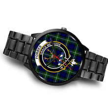Load image into Gallery viewer, Forbes Modern Clans ,Brown Leather watch, leather steel watch, tartan watch, tartan watches, clan watch, scotland watch, merry christmas, cyber Monday, halloween, black Friday