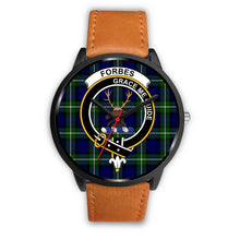 Load image into Gallery viewer, Forbes Modern Clans ,Pink Leather watch, leather steel watch, tartan watch, tartan watches, clan watch, scotland watch, merry christmas, cyber Monday, halloween, black Friday