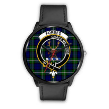 Load image into Gallery viewer, Forbes Modern Clans ,Black Metal Mesh watch, leather steel watch, tartan watch, tartan watches, clan watch, scotland watch, merry christmas, cyber Monday, halloween, black Friday