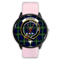 Load image into Gallery viewer, Forbes Modern Clans ,Silver Metal Link watch, leather steel watch, tartan watch, tartan watches, clan watch, scotland watch, merry christmas, cyber Monday, halloween, black Friday