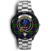 Load image into Gallery viewer, Forsyth Modern Clans ,Rose Gold Metal Link watch, leather steel watch, tartan watch, tartan watches, clan watch, scotland watch, merry christmas, cyber Monday, halloween, black Friday