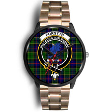 Load image into Gallery viewer, Forsyth Modern Clans ,Brown Leather watch, leather steel watch, tartan watch, tartan watches, clan watch, scotland watch, merry christmas, cyber Monday, halloween, black Friday