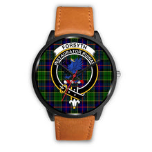 Load image into Gallery viewer, Forsyth Modern Clans ,Pink Leather watch, leather steel watch, tartan watch, tartan watches, clan watch, scotland watch, merry christmas, cyber Monday, halloween, black Friday