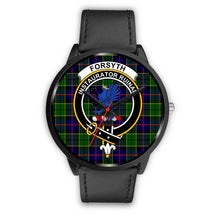 Load image into Gallery viewer, Forsyth Modern Clans ,Black Metal Mesh watch, leather steel watch, tartan watch, tartan watches, clan watch, scotland watch, merry christmas, cyber Monday, halloween, black Friday