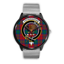 Load image into Gallery viewer, Fotheringham Modern Clans ,Rose Gold Metal Mesh watch, leather steel watch, tartan watch, tartan watches, clan watch, scotland watch, merry christmas, cyber Monday, halloween, black Friday