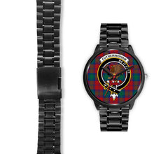 Load image into Gallery viewer, Fotheringham Modern Clans ,Brown Leather watch, leather steel watch, tartan watch, tartan watches, clan watch, scotland watch, merry christmas, cyber Monday, halloween, black Friday