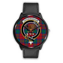 Load image into Gallery viewer, Fotheringham Modern Clans ,Pink Leather watch, leather steel watch, tartan watch, tartan watches, clan watch, scotland watch, merry christmas, cyber Monday, halloween, black Friday