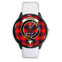Load image into Gallery viewer, Fraser Modern Clans ,Silver Metal Mesh watch, leather steel watch, tartan watch, tartan watches, clan watch, scotland watch, merry christmas, cyber Monday, halloween, black Friday