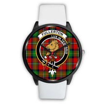 Load image into Gallery viewer, Fullerton Clans ,Silver Metal Mesh watch, leather steel watch, tartan watch, tartan watches, clan watch, scotland watch, merry christmas, cyber Monday, halloween, black Friday