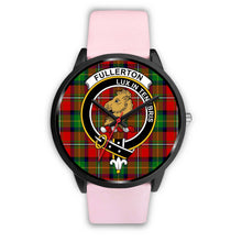 Load image into Gallery viewer, Fullerton Clans ,Silver Metal Link watch, leather steel watch, tartan watch, tartan watches, clan watch, scotland watch, merry christmas, cyber Monday, halloween, black Friday