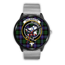 Load image into Gallery viewer, Galbraith Modern Clans ,Rose Gold Metal Link watch, leather steel watch, tartan watch, tartan watches, clan watch, scotland watch, merry christmas, cyber Monday, halloween, black Friday