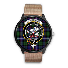 Load image into Gallery viewer, Galbraith Modern Clans ,Brown Leather watch, leather steel watch, tartan watch, tartan watches, clan watch, scotland watch, merry christmas, cyber Monday, halloween, black Friday