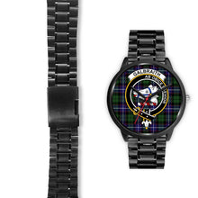 Load image into Gallery viewer, Galbraith Modern Clans ,Black Leather watch, leather steel watch, tartan watch, tartan watches, clan watch, scotland watch, merry christmas, cyber Monday, halloween, black Friday