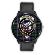 Load image into Gallery viewer, Galbraith Modern Clans ,Black Metal Mesh watch, leather steel watch, tartan watch, tartan watches, clan watch, scotland watch, merry christmas, cyber Monday, halloween, black Friday