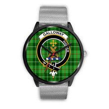 Load image into Gallery viewer, Galloway District Clans ,Rose Gold Metal Link watch, leather steel watch, tartan watch, tartan watches, clan watch, scotland watch, merry christmas, cyber Monday, halloween, black Friday