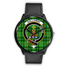 Load image into Gallery viewer, Galloway District Clans ,Black Metal Mesh watch, leather steel watch, tartan watch, tartan watches, clan watch, scotland watch, merry christmas, cyber Monday, halloween, black Friday