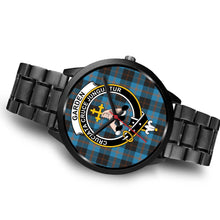 Load image into Gallery viewer, Garden Clans ,Brown Leather watch, leather steel watch, tartan watch, tartan watches, clan watch, scotland watch, merry christmas, cyber Monday, halloween, black Friday