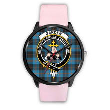 Load image into Gallery viewer, Garden Clans ,Silver Metal Link watch, leather steel watch, tartan watch, tartan watches, clan watch, scotland watch, merry christmas, cyber Monday, halloween, black Friday