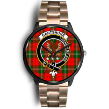 Load image into Gallery viewer, Gartshore Clans ,Brown Leather watch, leather steel watch, tartan watch, tartan watches, clan watch, scotland watch, merry christmas, cyber Monday, halloween, black Friday