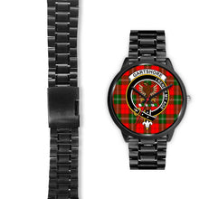 Load image into Gallery viewer, Gartshore Clans ,Brown Leather watch, leather steel watch, tartan watch, tartan watches, clan watch, scotland watch, merry christmas, cyber Monday, halloween, black Friday