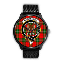 Load image into Gallery viewer, Gartshore Clans ,Silver Metal Link watch, leather steel watch, tartan watch, tartan watches, clan watch, scotland watch, merry christmas, cyber Monday, halloween, black Friday