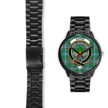Load image into Gallery viewer, Gayre Clans ,Black Leather watch, leather steel watch, tartan watch, tartan watches, clan watch, scotland watch, merry christmas, cyber Monday, halloween, black Friday