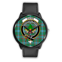 Load image into Gallery viewer, Gayre Clans ,Black Metal Mesh watch, leather steel watch, tartan watch, tartan watches, clan watch, scotland watch, merry christmas, cyber Monday, halloween, black Friday
