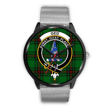 Load image into Gallery viewer, Ged Clans ,Rose Gold Metal Link watch, leather steel watch, tartan watch, tartan watches, clan watch, scotland watch, merry christmas, cyber Monday, halloween, black Friday