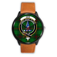 Load image into Gallery viewer, Ged Clans ,Pink Leather watch, leather steel watch, tartan watch, tartan watches, clan watch, scotland watch, merry christmas, cyber Monday, halloween, black Friday