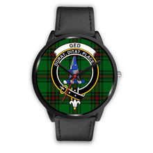 Load image into Gallery viewer, Ged Clans ,Black Metal Mesh watch, leather steel watch, tartan watch, tartan watches, clan watch, scotland watch, merry christmas, cyber Monday, halloween, black Friday