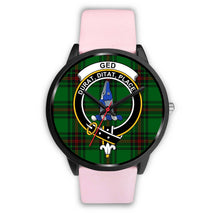 Load image into Gallery viewer, Ged Clans ,Silver Metal Link watch, leather steel watch, tartan watch, tartan watches, clan watch, scotland watch, merry christmas, cyber Monday, halloween, black Friday