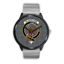 Load image into Gallery viewer, Gladstone Clans ,Rose Gold Metal Link watch, leather steel watch, tartan watch, tartan watches, clan watch, scotland watch, merry christmas, cyber Monday, halloween, black Friday