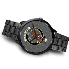 Load image into Gallery viewer, Gladstone Clans ,Brown Leather watch, leather steel watch, tartan watch, tartan watches, clan watch, scotland watch, merry christmas, cyber Monday, halloween, black Friday