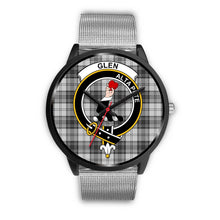 Load image into Gallery viewer, Glen Clans ,Rose Gold Metal Link watch, leather steel watch, tartan watch, tartan watches, clan watch, scotland watch, merry christmas, cyber Monday, halloween, black Friday