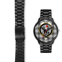 Load image into Gallery viewer, Glen Clans ,Black Leather watch, leather steel watch, tartan watch, tartan watches, clan watch, scotland watch, merry christmas, cyber Monday, halloween, black Friday