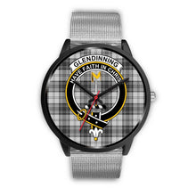 Load image into Gallery viewer, Glendinning Clans ,Rose Gold Metal Link watch, leather steel watch, tartan watch, tartan watches, clan watch, scotland watch, merry christmas, cyber Monday, halloween, black Friday