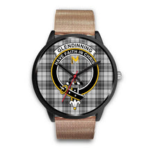 Load image into Gallery viewer, Glendinning Clans ,Brown Leather watch, leather steel watch, tartan watch, tartan watches, clan watch, scotland watch, merry christmas, cyber Monday, halloween, black Friday