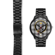 Load image into Gallery viewer, Glendinning Clans ,Black Leather watch, leather steel watch, tartan watch, tartan watches, clan watch, scotland watch, merry christmas, cyber Monday, halloween, black Friday