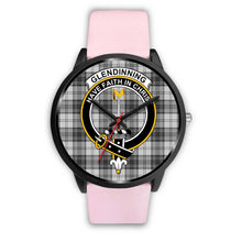 Load image into Gallery viewer, Glendinning Clans ,Silver Metal Link watch, leather steel watch, tartan watch, tartan watches, clan watch, scotland watch, merry christmas, cyber Monday, halloween, black Friday