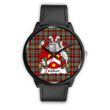 Load image into Gallery viewer, Golden Clans ,Black Metal Mesh watch, leather steel watch, tartan watch, tartan watches, clan watch, scotland watch, merry christmas, cyber Monday, halloween, black Friday