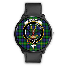 Load image into Gallery viewer, Gordon Modern Clans ,Black Metal Mesh watch, leather steel watch, tartan watch, tartan watches, clan watch, scotland watch, merry christmas, cyber Monday, halloween, black Friday