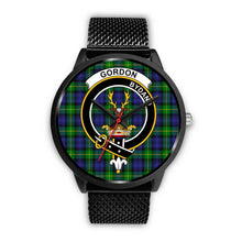 Load image into Gallery viewer, Gordon Modern Clans ,Rose Gold Metal Mesh watch, leather steel watch, tartan watch, tartan watches, clan watch, scotland watch, merry christmas, cyber Monday, halloween, black Friday