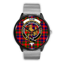Load image into Gallery viewer, Gow of McGouan Clans ,Rose Gold Metal Mesh watch, leather steel watch, tartan watch, tartan watches, clan watch, scotland watch, merry christmas, cyber Monday, halloween, black Friday