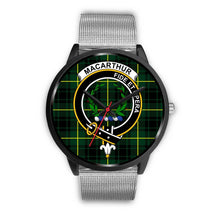 Load image into Gallery viewer, MacArthur Modern Clans ,Rose Gold Metal Link watch, leather steel watch, tartan watch, tartan watches, clan watch, scotland watch, merry christmas, cyber Monday, halloween, black Friday