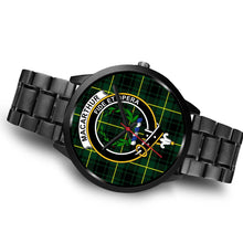 Load image into Gallery viewer, MacArthur Modern Clans ,Brown Leather watch, leather steel watch, tartan watch, tartan watches, clan watch, scotland watch, merry christmas, cyber Monday, halloween, black Friday
