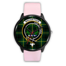 Load image into Gallery viewer, MacArthur Modern Clans ,Silver Metal Link watch, leather steel watch, tartan watch, tartan watches, clan watch, scotland watch, merry christmas, cyber Monday, halloween, black Friday