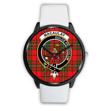 Load image into Gallery viewer, MacAulay Modern Clans ,Silver Metal Mesh watch, leather steel watch, tartan watch, tartan watches, clan watch, scotland watch, merry christmas, cyber Monday, halloween, black Friday